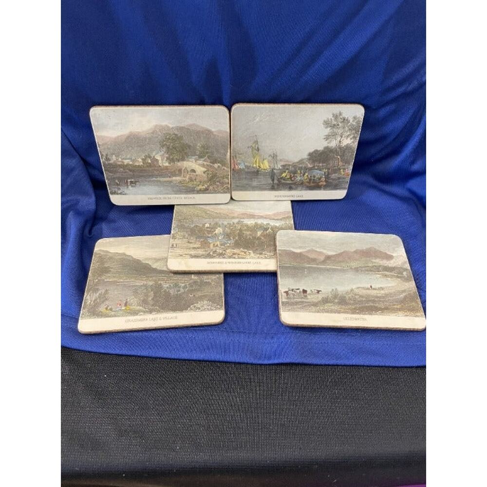 Set of 5 Vintage Coaster by England Lady Clare